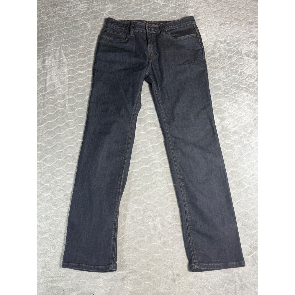 Prana Bridger Slim Fit Hiking Jeans Mens 32x32 Dark Gray Denim Pants